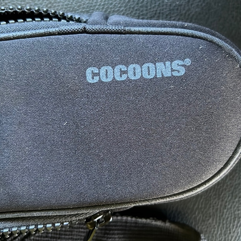 Cocoons Clip On Sunglasses Case Neoprene in Black with hook attachment t…